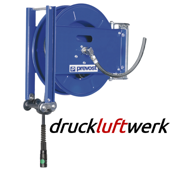 Prevost DMO Industrie-Schlauchaufroller mit offener Trommel inkl. Sicherheitskupplung 13 x 20 mm