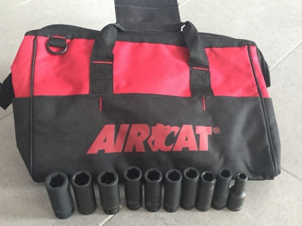 AIRCAT Schlagschrauber-Stecknuss-Set 10-teilig lang mit Tragetasche 1/2"